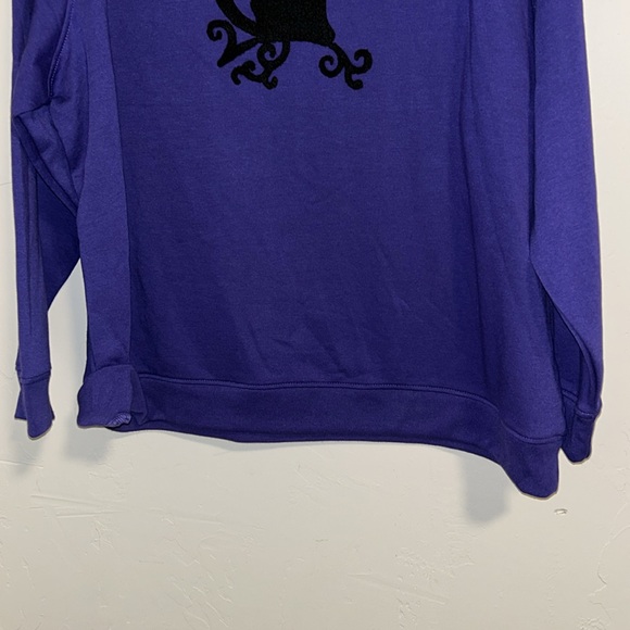 Liberty Lane 3x Black Cat Theme Halloween Polyester Cotton Blend Sweatshirt - Picture 6 of 12